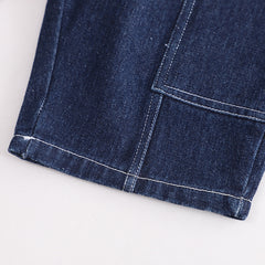 RM231223-1 طقم جينز قطعتين ( بلوزة قطنية + شورت)