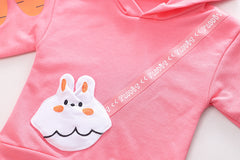 RM231223-22 طقم بناتي قطعتين ( بلوزة قطنية + بنطلون كتان ناعم)