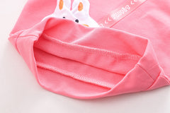 RM231223-22 طقم بناتي قطعتين ( بلوزة قطنية + بنطلون كتان ناعم)