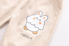 RM231223-22 طقم بناتي قطعتين ( بلوزة قطنية + بنطلون كتان ناعم)