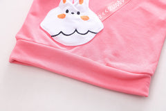 RM231223-22 طقم بناتي قطعتين ( بلوزة قطنية + بنطلون كتان ناعم)