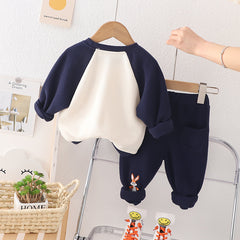 RM231223-23 طقم ديزني ارنوب ( بلوزة مطرزة مع طاقية + بنطلون)