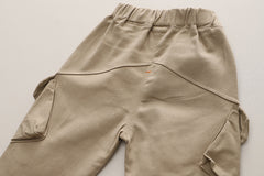 RM231223-25 طقم ولادي 3 قطع ( بلوزة قطعني + جكيت جينز مع دبدوب + بنطلون كتان)