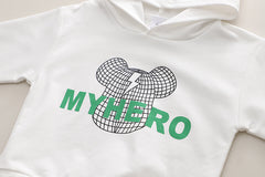 RM231223-25 طقم ولادي 3 قطع ( بلوزة قطعني + جكيت جينز مع دبدوب + بنطلون كتان)