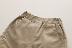 RM231223-25 طقم ولادي 3 قطع ( بلوزة قطعني + جكيت جينز مع دبدوب + بنطلون كتان)