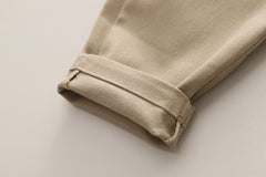 RM231223-25 طقم ولادي 3 قطع ( بلوزة قطعني + جكيت جينز مع دبدوب + بنطلون كتان)