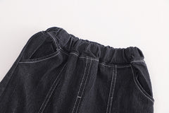 RM231223-26 طقم ولادي مميز بجي 3 قطع ( بنطلون جينز ناعم+ بلوزة قطنية + جكيت كتان ناعم)