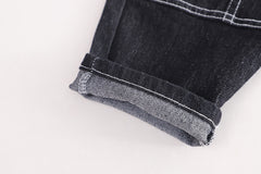 RM231223-26 طقم ولادي مميز بجي 3 قطع ( بنطلون جينز ناعم+ بلوزة قطنية + جكيت كتان ناعم)