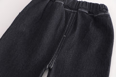 RM231223-26 طقم ولادي مميز بجي 3 قطع ( بنطلون جينز ناعم+ بلوزة قطنية + جكيت كتان ناعم)