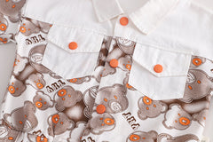 RM231223-26 طقم ولادي مميز بجي 3 قطع ( بنطلون جينز ناعم+ بلوزة قطنية + جكيت كتان ناعم)