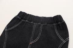 RM231223-28 طقم ولادي 3 قطع ( بلوزة قطنية + جكيت + بنطلون)