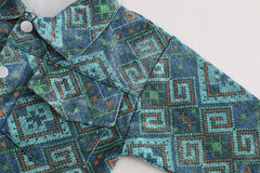 RM231223-29 طقم ولادي 3 قطع ( بلوزة + جكيت + بنطلون جينز)