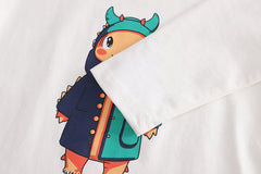 RM231223-29 طقم ولادي 3 قطع ( بلوزة + جكيت + بنطلون جينز)