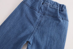 RM231223-29 طقم ولادي 3 قطع ( بلوزة + جكيت + بنطلون جينز)