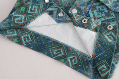 RM231223-29 طقم ولادي 3 قطع ( بلوزة + جكيت + بنطلون جينز)