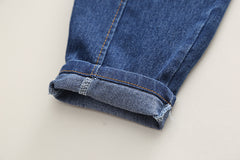 RM231223-35 طقم ولادي 3 قطع ( جكيت + بلوزة قطنية+ بنطلون جينز)