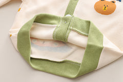 RM231223-37 طقم خريفي دافي بجي 3 قطع ( جكيت + بلوزة+ بنطلون) بألوان مميزة جدا