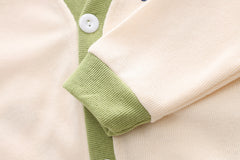 RM231223-37 طقم خريفي دافي بجي 3 قطع ( جكيت + بلوزة+ بنطلون) بألوان مميزة جدا