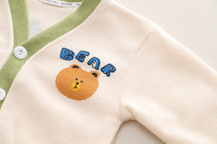 RM231223-37 طقم خريفي دافي بجي 3 قطع ( جكيت + بلوزة+ بنطلون) بألوان مميزة جدا