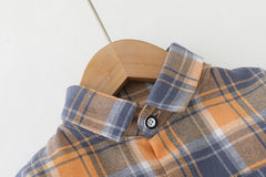 RM231223-3 طقم ولادي 3 قطع ( بلوزة + قميص كروهات + بنطلون كتان)