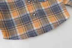 RM231223-3 طقم ولادي 3 قطع ( بلوزة + قميص كروهات + بنطلون كتان)