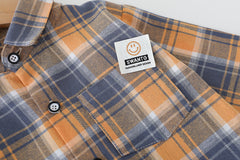 RM231223-3 طقم ولادي 3 قطع ( بلوزة + قميص كروهات + بنطلون كتان)