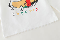 RM231223-3 طقم ولادي 3 قطع ( بلوزة + قميص كروهات + بنطلون كتان)