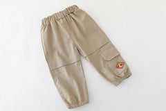 RM231223-3 طقم ولادي 3 قطع ( بلوزة + قميص كروهات + بنطلون كتان)