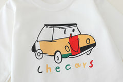 RM231223-3 طقم ولادي 3 قطع ( بلوزة + قميص كروهات + بنطلون كتان)