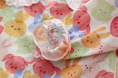 RM231223-40 طقم بناتي قطعتين ( افرهول جينز + قميص )