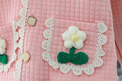 RM231223-41 طقم بناتي 3 قطع ( بلوزة قطنية + جكيت + بنطلون جينز)