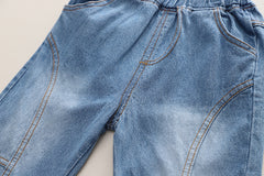 RM231223-42 طقم جينز ولادي قطعتين ( بلوزة قطنية + بنطلون جينز )