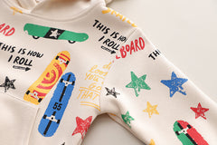 RM231223-42 طقم جينز ولادي قطعتين ( بلوزة قطنية + بنطلون جينز )