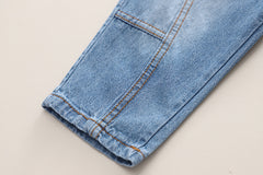 RM231223-42 طقم جينز ولادي قطعتين ( بلوزة قطنية + بنطلون جينز )