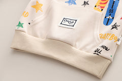 RM231223-42 طقم جينز ولادي قطعتين ( بلوزة قطنية + بنطلون جينز )