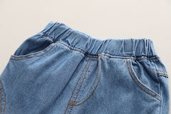 RM231223-42 طقم جينز ولادي قطعتين ( بلوزة قطنية + بنطلون جينز )