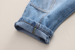 RM231223-42 طقم جينز ولادي قطعتين ( بلوزة قطنية + بنطلون جينز )