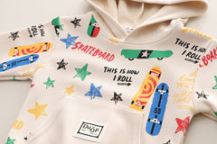 RM231223-42 طقم جينز ولادي قطعتين ( بلوزة قطنية + بنطلون جينز )