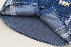 RM231223-5 طقم جينز مكون من 3 قطع ( جكيت جينز+ بلوزة قطنية+ بنطلون جينز)