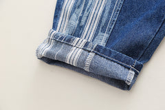 RM231223-5 طقم جينز مكون من 3 قطع ( جكيت جينز+ بلوزة قطنية+ بنطلون جينز)