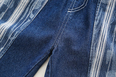 RM231223-5 طقم جينز مكون من 3 قطع ( جكيت جينز+ بلوزة قطنية+ بنطلون جينز)