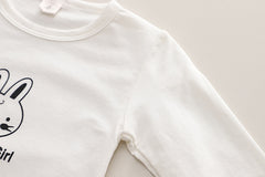 RM231223-6   طقم بناتي قطني تقيل خريفي شتوي مزين بجي 3 قطع ( بلوزة + جكيت + بنطلون)