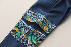 RM231223-7 طقم جينز ولادي 3 قطع ( بلوزة قطنية + جكيت جينز + بنطلون جينز )