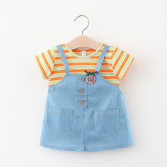 SD-3073G فستان جينز ناعم قطعة واحدة