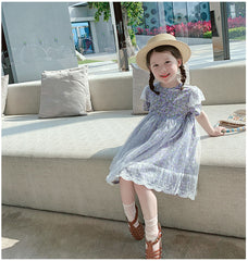 SD-3876G فستان البحر صيفي مزين بالدانتيل