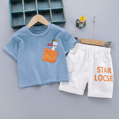 SS-2263B طقم ولادي قطعتين ( بلوزة + شورت)