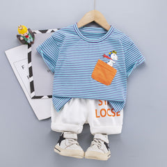 SS-2263B طقم ولادي قطعتين ( بلوزة + شورت)