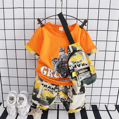 SS-2879B طقم سبورت جيشي 3 قطع ( بلوزة + شورت + حقيبة)