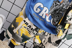 SS-2879B طقم سبورت جيشي 3 قطع ( بلوزة + شورت + حقيبة)