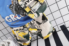 SS-2879B طقم سبورت جيشي 3 قطع ( بلوزة + شورت + حقيبة)